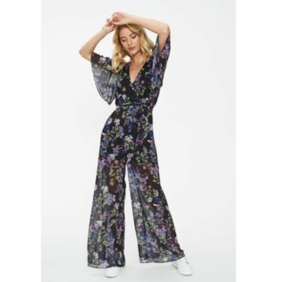 Cooper St Pants - Cooper St Le Jardin Jumpsuit in Black Multi Color